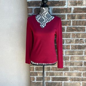 Red Knit Top